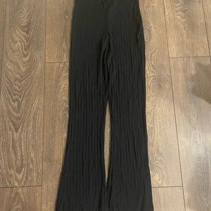 Zara black long knitted pants. Wide leg.